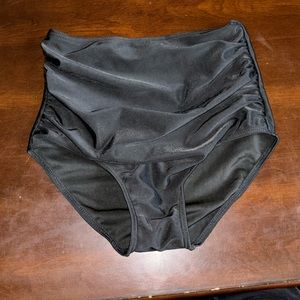 Black High-Rise Swimsuit Bottoms